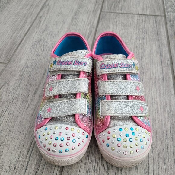 S Sport by Skechers light up sneakers rainbow glitter pink girls size 11 - Picture 4 of 14